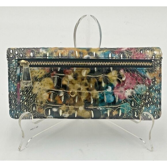 Brahmin Melbourne Ady Slim Bifold Leather Wallet Clutch Intuition Multicolor New - Picture 2 of 5
